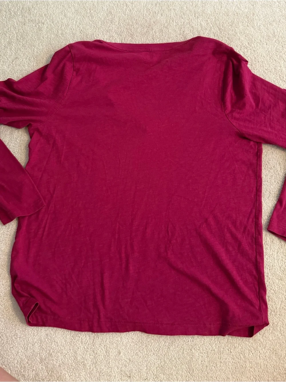 J. Crew Long Sleeve Tee in Deep Magenta